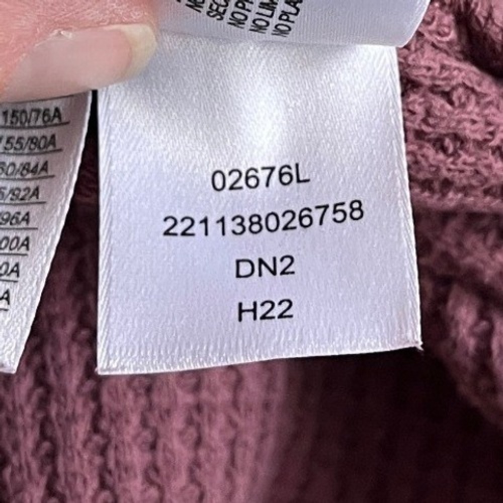 Roots Womens Waffle Knit Long Sleeve Top Dusty Rose Mauve Size Large Thermal - Picture 5 of 7